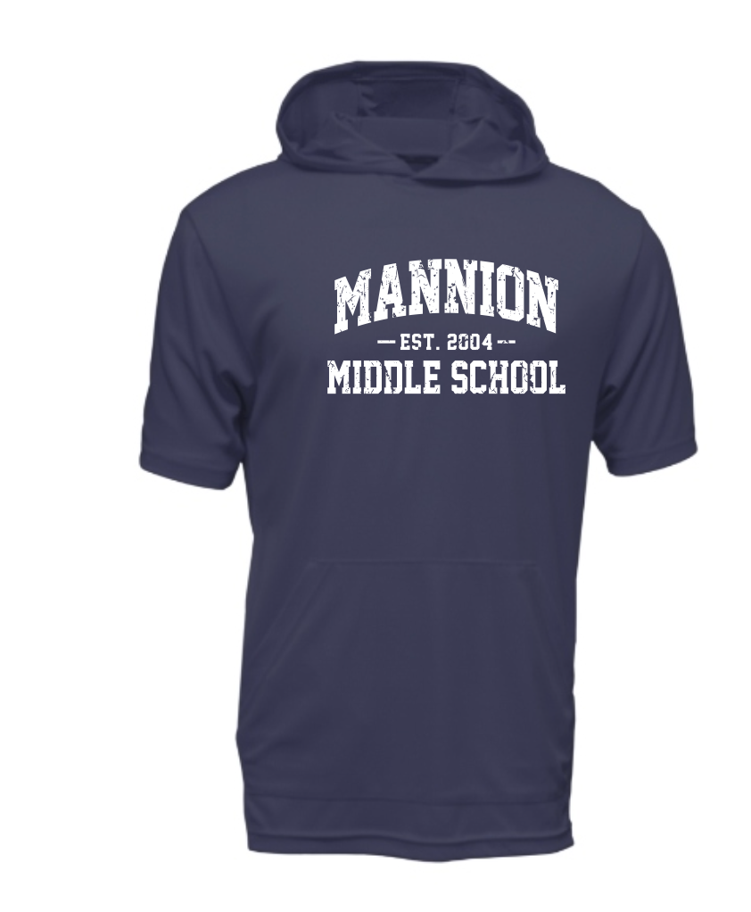 Mannion Middle School Moisture Management Hooded Tee