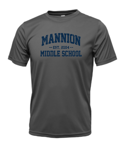 Mannion Middle School Moisture Management Short Sleeve Tee