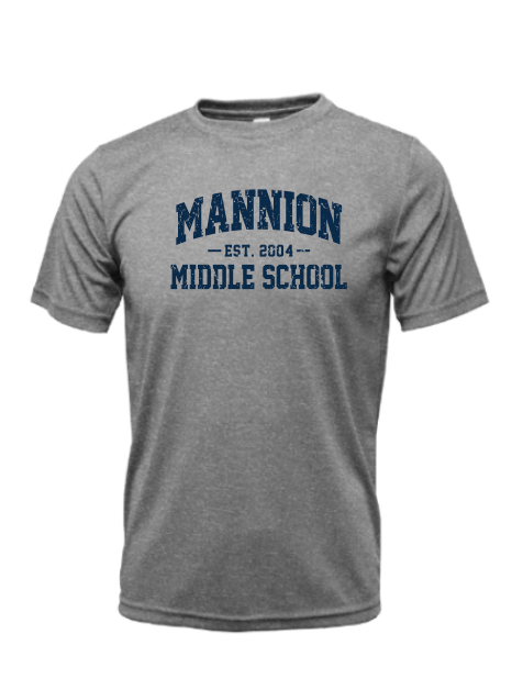 Mannion Middle School Moisture Management Short Sleeve Tee
