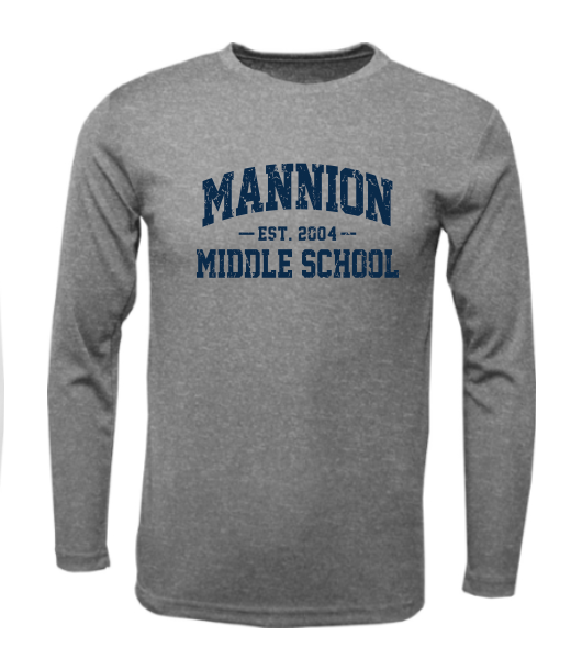Mannion Middle School Moisture Management Long Sleeve Tee