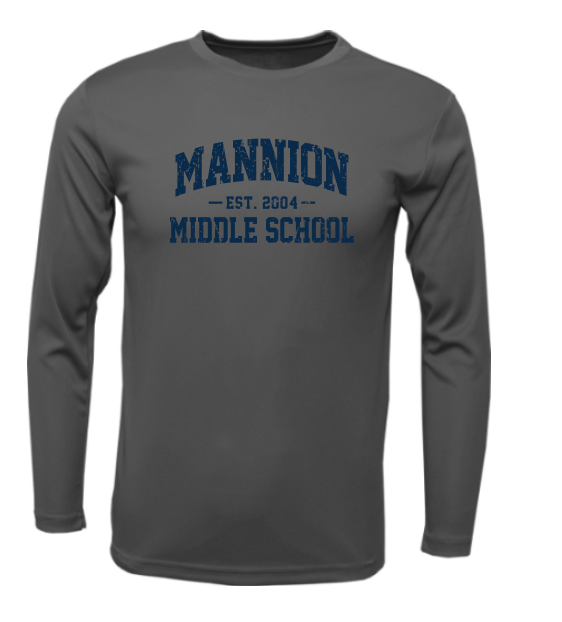 Mannion Middle School Moisture Management Long Sleeve Tee