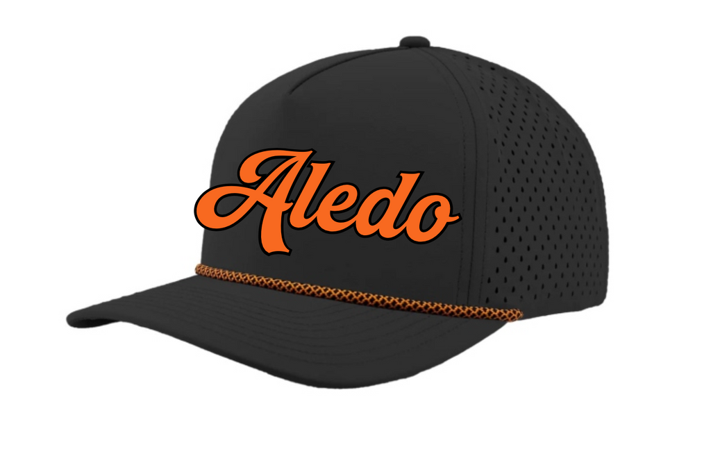 Aledo Cursive Rubber Patch Zapped Rope Cap