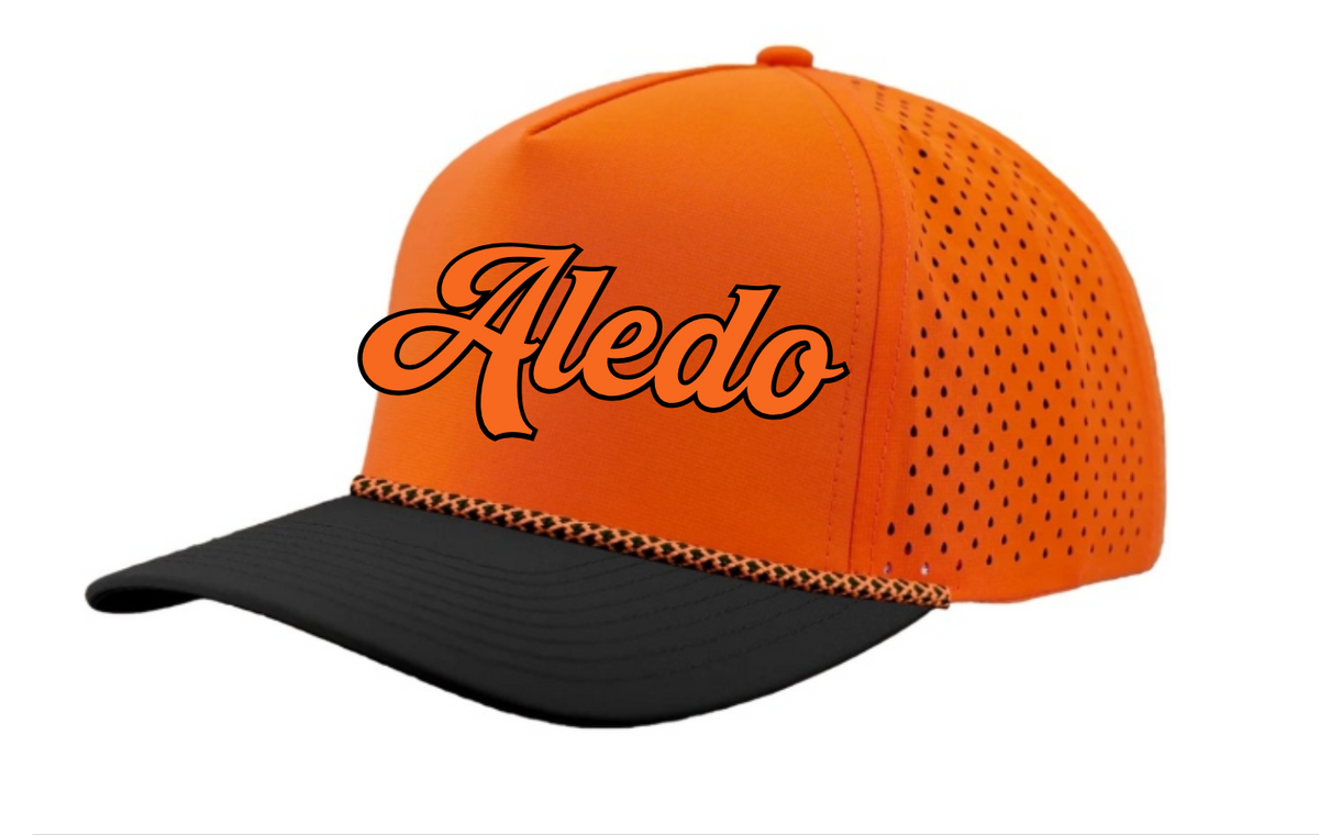 Aledo Cursive Rubber Patch Zapped Rope Cap