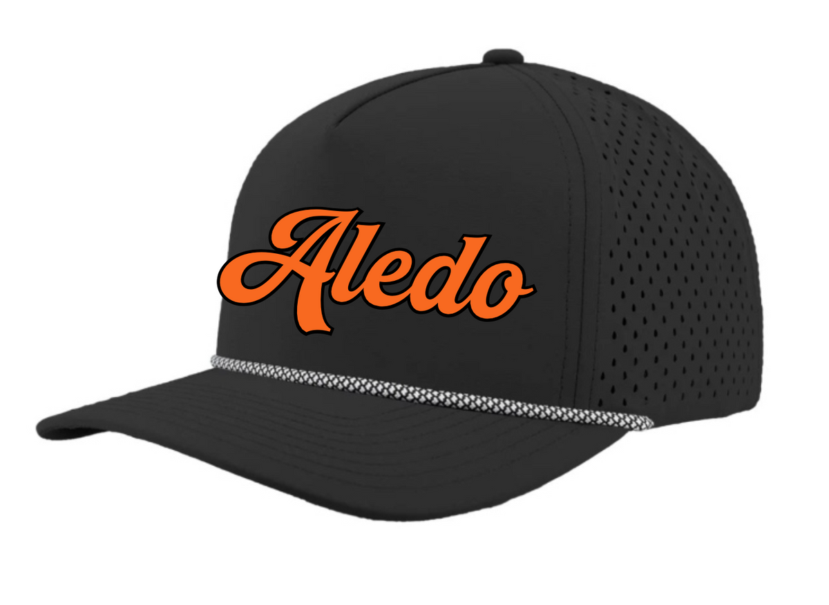 Aledo Cursive Rubber Patch Zapped Rope Cap