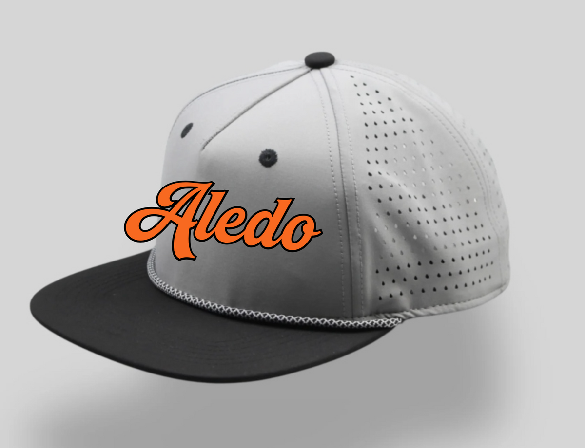 Aledo Cursive Rubber Patch Zapped Rope Cap