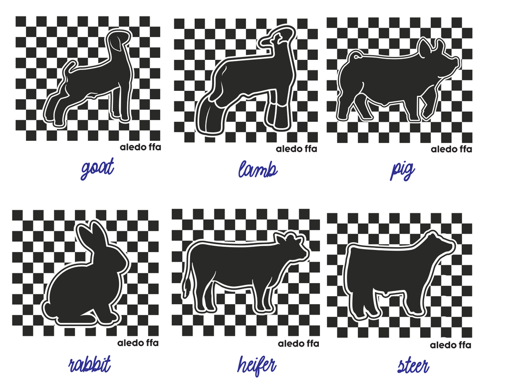 Checkered Logo Tee - Pick Your Animal