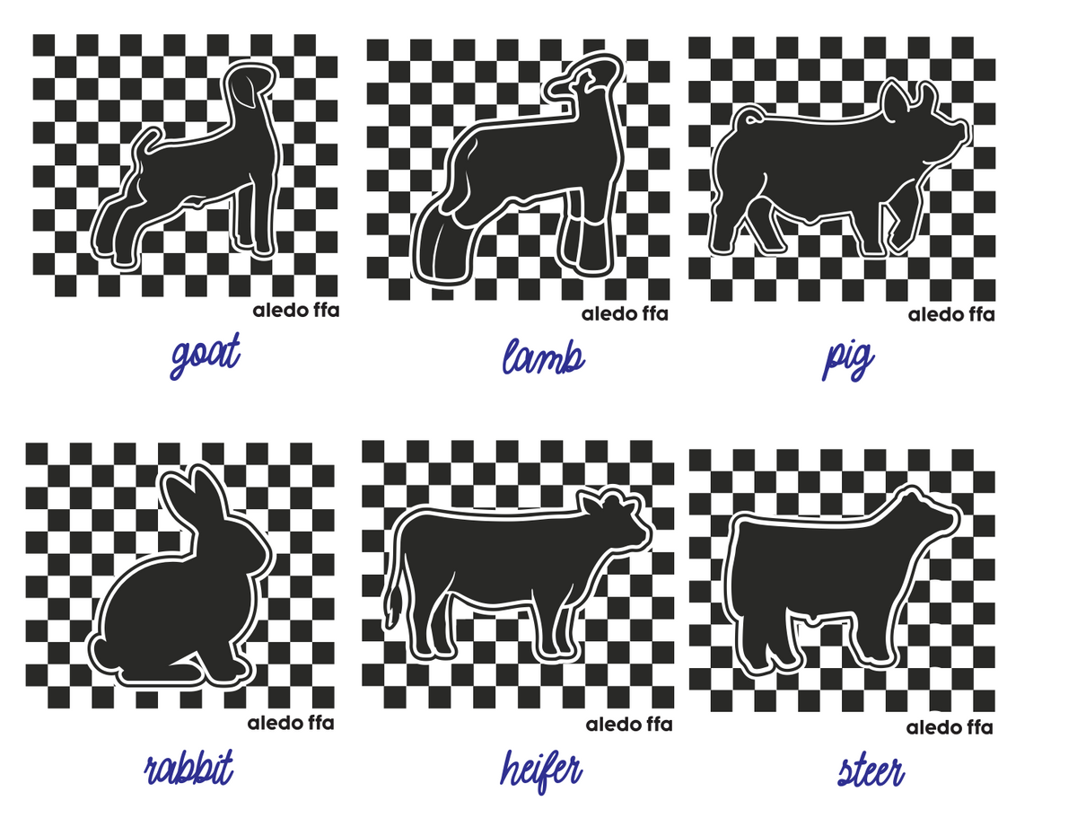 Checkered Logo Tee - Pick Your Animal