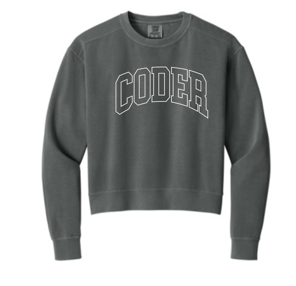 Bearcats/Coder Ladies Mid Length Crewneck Sweatshirt Comfort Colors